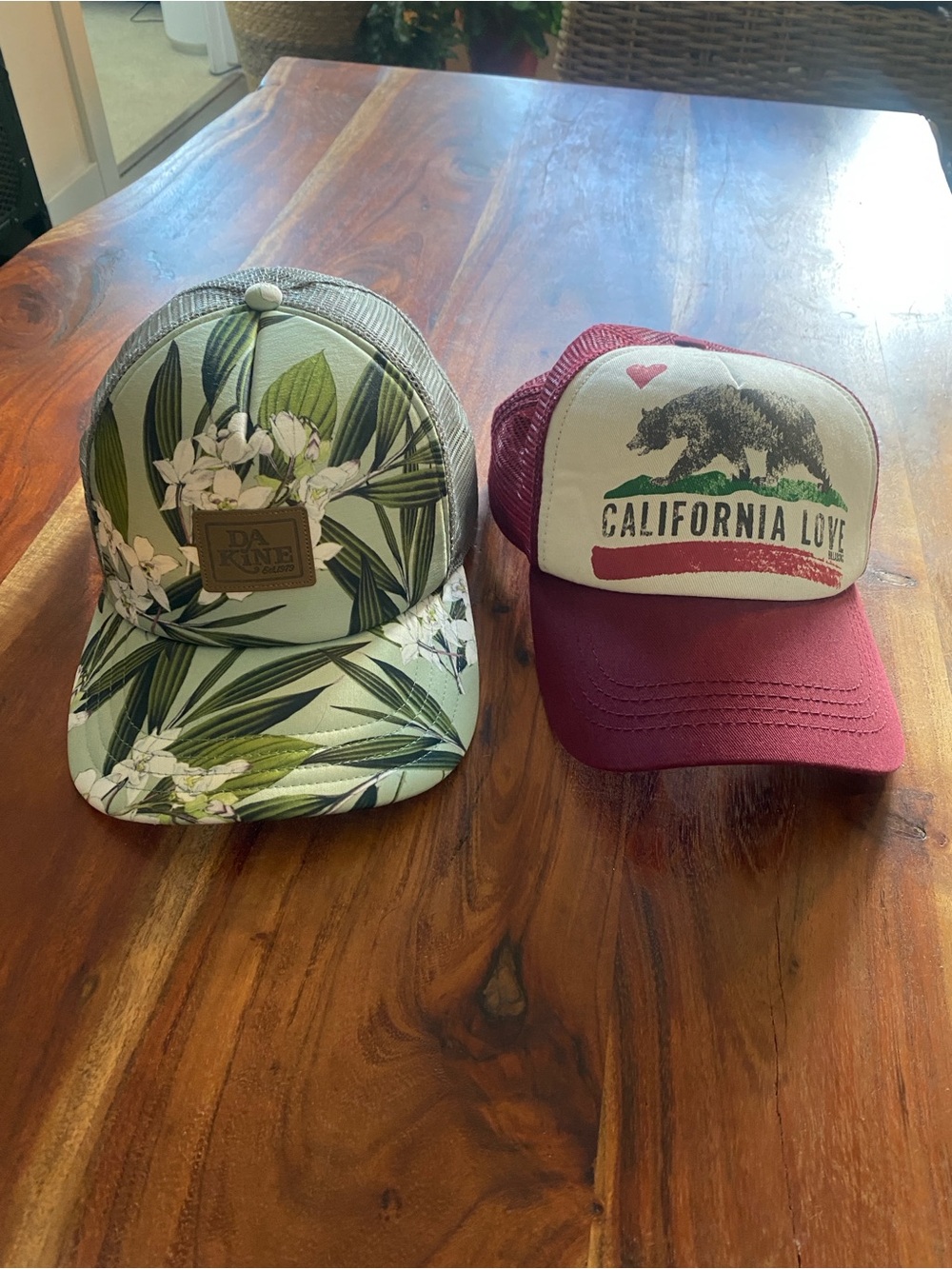 Dakine Floral Trucker Hat + 'California Love' Billabong Trucker Hat